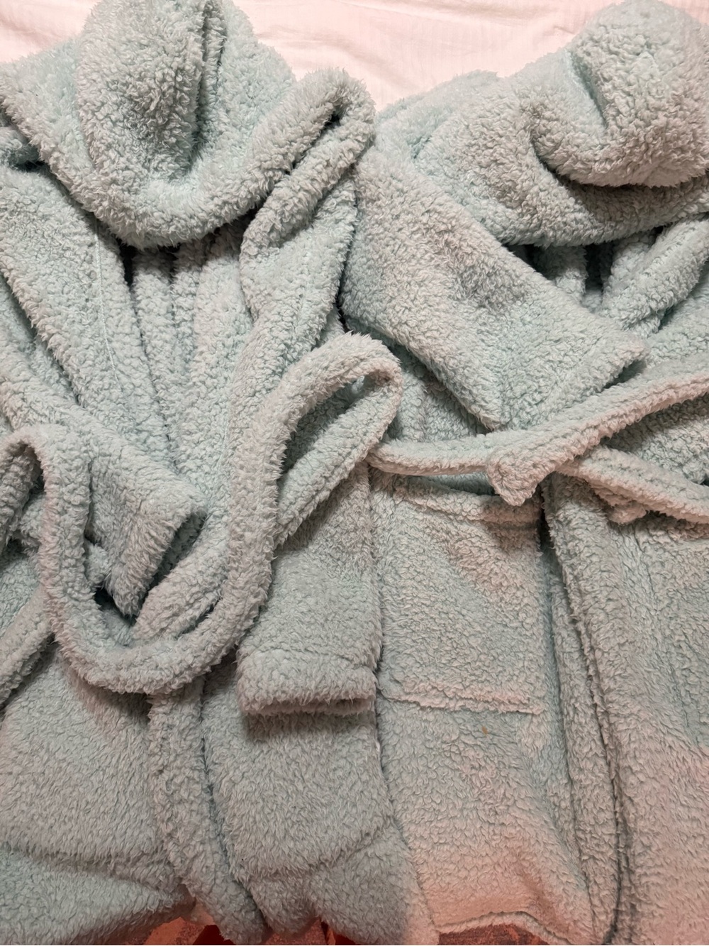 Pottery Barn Teen Cozy Sherpa Robe in Light Mint